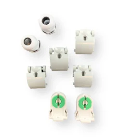 Komplettset - 150cm Doppelfassung - IP65 Feuchtraum -Wannenleuchte + 2 x 25W LED Leuchtstoffröhren 4000K - 840 - Neutralweiß