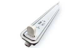 Komplettset - 150cm Einzelfassung - IP65 Feuchtraum -Wannenleuchte + 25W LED Leuchtstoffröhre 4000K - 840 - Neutralweiß