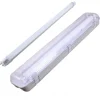Komplettset - 120cm Einzelfassung - IP65 Feuchtraum -Wannenleuchte + 18W LED Röhre 6000K - 865 - Tageslichtweiß - Komplett