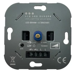 LCB LED unterputz Dimmer 5-150W - universal Phasenabschnitt