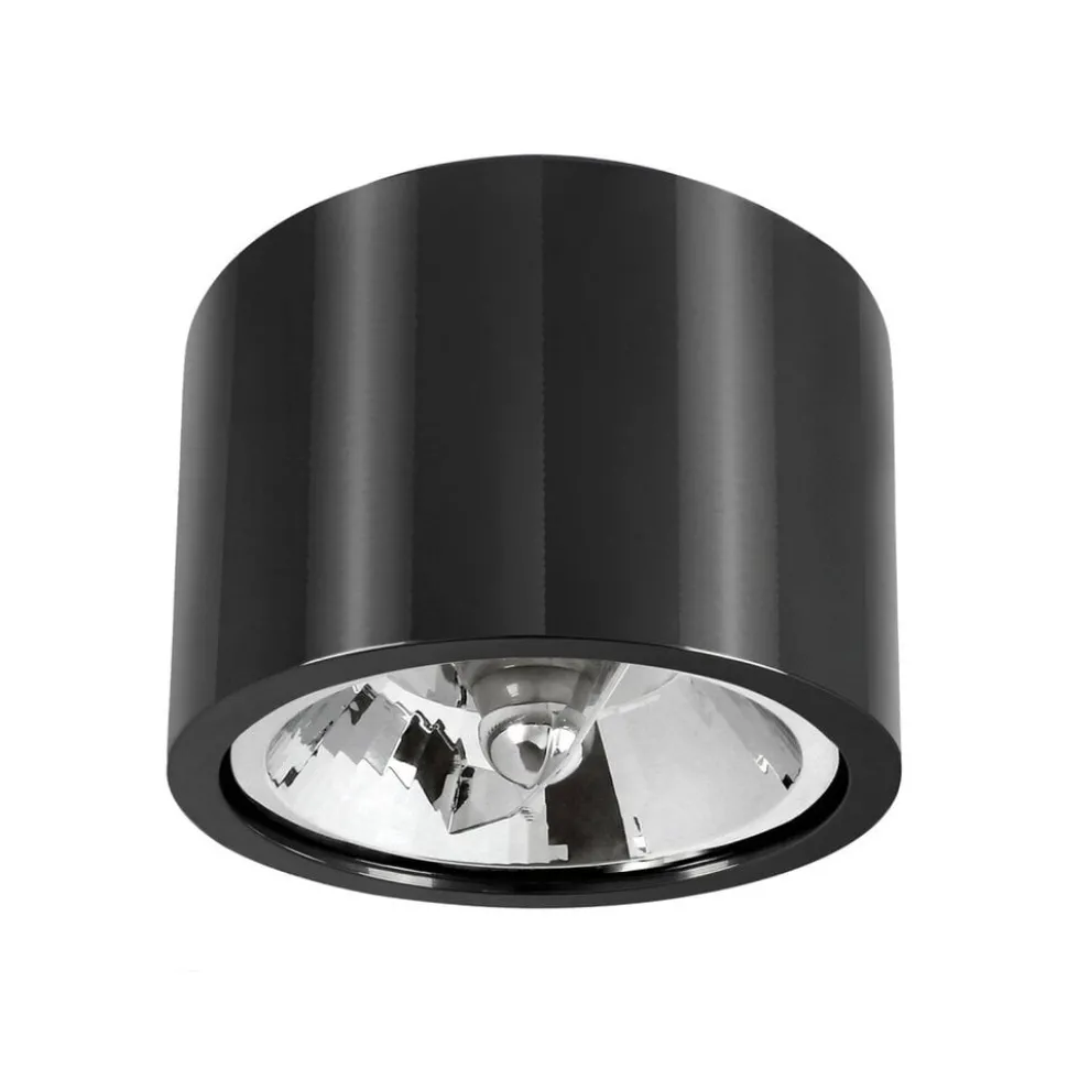 LED AR111 Deckenspot Schw. Metall IP20 - mit GU10/AR111 Fassung - LED Spot optional