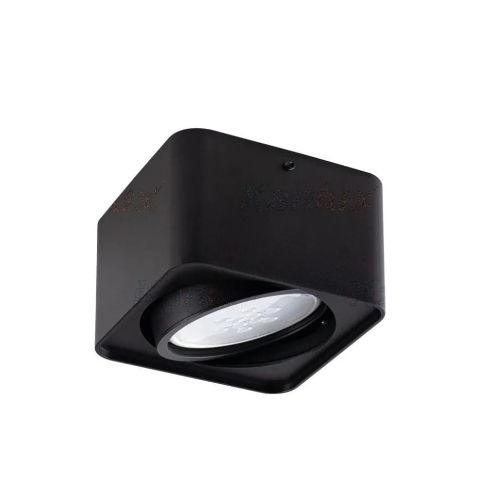 LED AR111 Strahler Einbaurahmen Schwarz viereckig - für 1 LED AR111 Spot