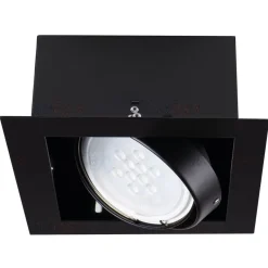 LED AR111Strahler Einbaurahmen Schwarz viereckig - für 1 LED AR111 Spot