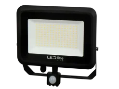 LED-Außenleuchte - Schwarz - Floodlight Strahler IP65 - 100W 10.000Lm - 4000K 840 Kaltweiß | Bewegungsmelder - 3 Jahr Garantie - Ersetzt 250W