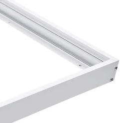LED Aufbau-Rahmen Typ A für Panel 60×60 cm – Weißes Aluminium – 5 cm Höhe inkl. Schrauben