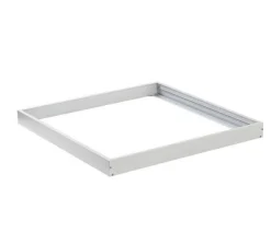 LED Aufbau-Rahmen Typ A für Panel 60×60 cm – Weißes Aluminium – 5 cm Höhe inkl. Schrauben