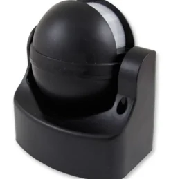 LED Bewegungssensor IP44 Schwarz . 180° - PIR infrarot Bewegungsmelder - 230V max. 300W