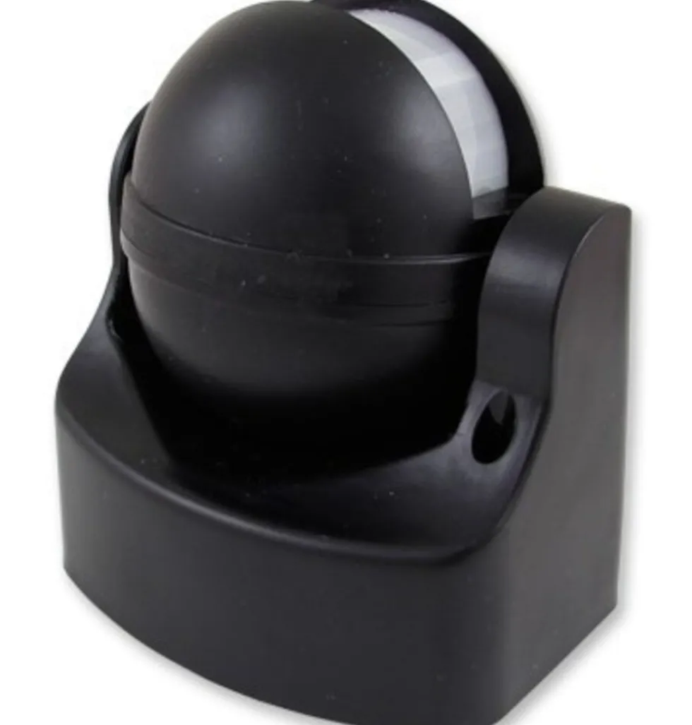 LED Bewegungssensor IP44 Schwarz . 180° - PIR infrarot Bewegungsmelder - 230V max. 300W