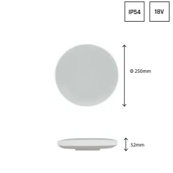 LED Deckenleuchte Nymphea IP54 – 18W 2000lm – 4000K Neutralweiß (840)