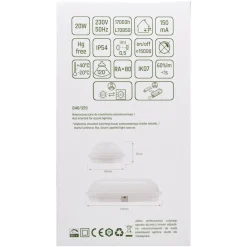 LED-Deckenleuchte - oval - mit Sensor - 20W 4000K - IP54 - 230V