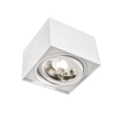 LED Deckenspot - AR111 GU10 230V - matt Weiß viereckig - exkl. LED Spot