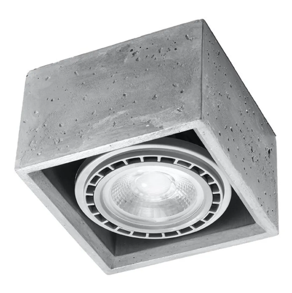 LED Deckenspot Beton QUATRO - 1 x GU10 AR111 Fassung - exkl. LED's