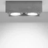 LED Deckenspot Beton QUATRO - 2 x GU10 AR111 Fassung - exkl. LED's