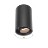 LED Deckenspot CHLOE LENS - 1x GU10 Fassung - Mattschwarz