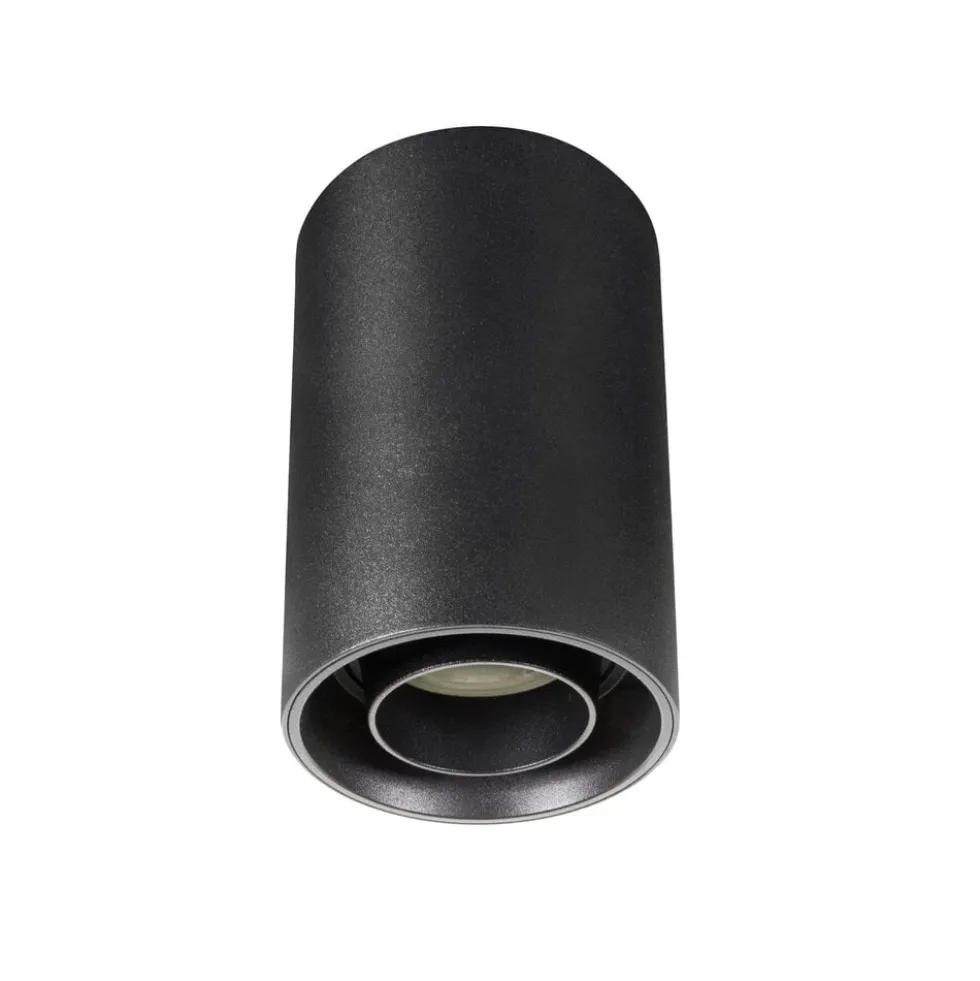 LED Deckenspot CHLOE LENS - 1x GU10 Fassung - Mattschwarz