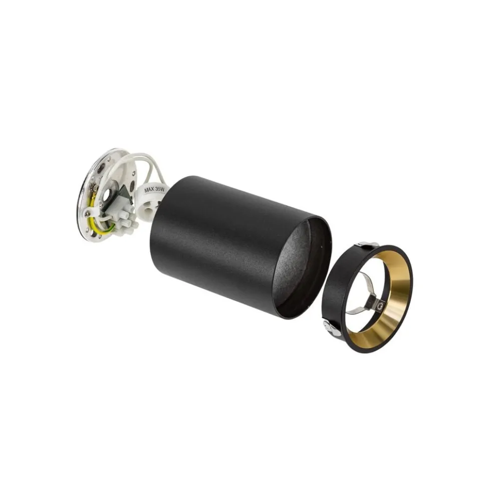 LED Deckenspot CHLOE MINI - 1x GU10 Fassung - Schwarz/Gold