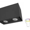 LED Deckenspot doppelt schwenkbar - Würfel Schwarz - GU10 Fassung