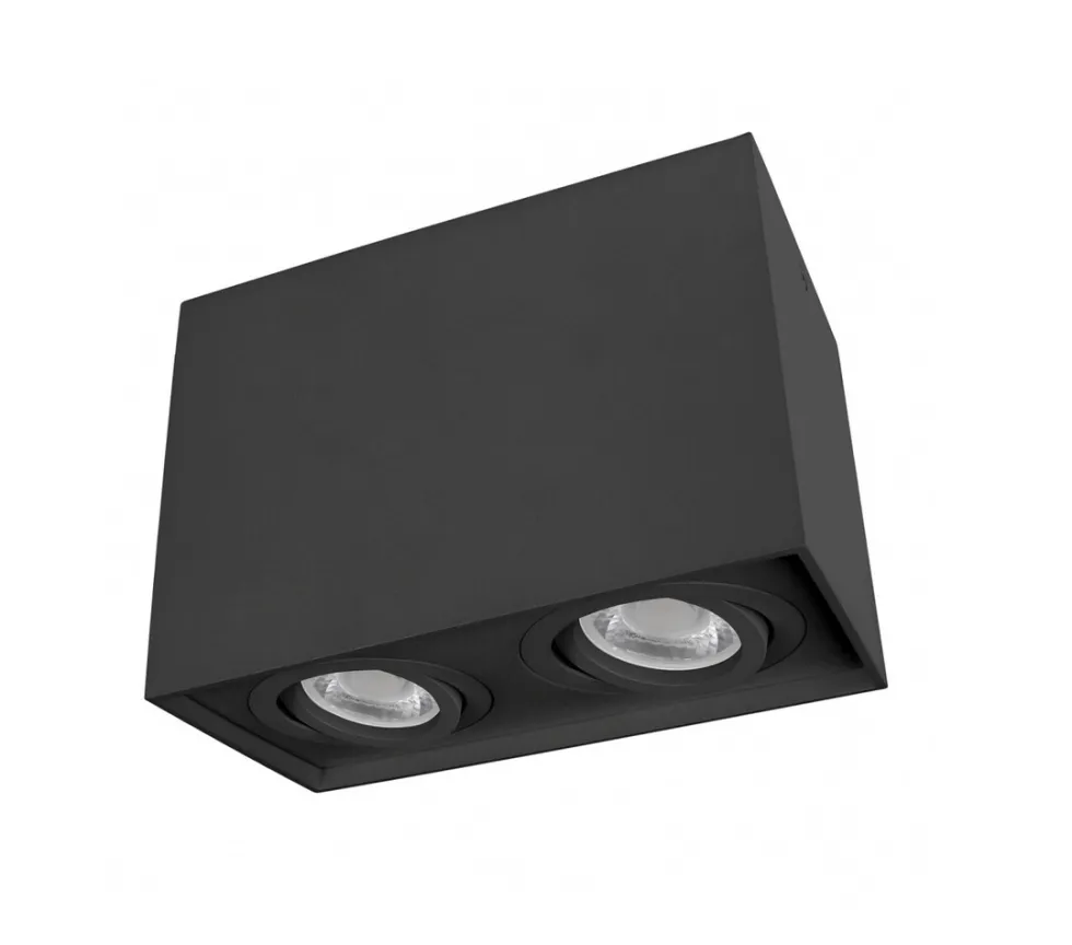 LED Deckenspot doppelt schwenkbar - Würfel Schwarz - GU10 Fassung