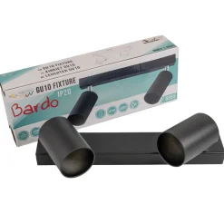 LED Deckenspot Mattschwarz - 2 verstellbare GU10 Fassungen für LED Spots - exkl. LED Spot