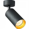 LED Deckenspot Mattschwarz - 1 verstellbare GU10 Fassung für LED Spot - exkl. LED Spot
