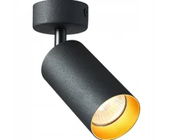 LED Deckenspot Mattschwarz - 1 verstellbare GU10 Fassung für LED Spot - exkl. LED Spot