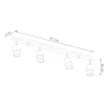 LED Deckenspot Schwarz Chrom NERO - 4 x GU10 Fassung - exkl. LED's