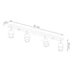 LED Deckenspot Schwarz Chrom NERO - 4 x GU10 Fassung - exkl. LED's