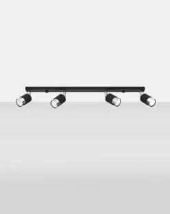 LED Deckenspot Schwarz Chrom NERO - 4 x GU10 Fassung - exkl. LED's