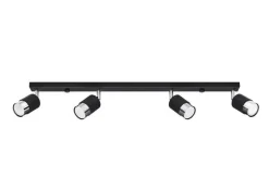 LED Deckenspot Schwarz Chrom NERO - 4 x GU10 Fassung - exkl. LED's