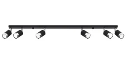 LED Deckenspot Schwarz Chrom NERO - 6 x GU10 Fassung - exkl. LED's