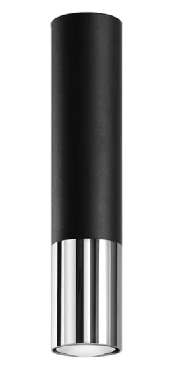 LED Deckenspot Schwarz Chrom LOOPEZ - 1 x GU10 Fassung - exkl. LED's