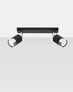 LED Deckenspot Schwarz Chrom NERO - 2 x GU10 Fassung - exkl. LED's