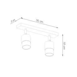 LED Deckenspot Schwarz Chrom NERO - 2 x GU10 Fassung - exkl. LED's