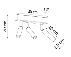 LED Deckenspot Schwarz Eyetech - 3 x G9 Fassung - exkl. LED's
