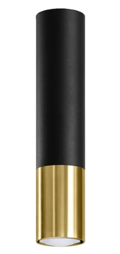 LED Deckenspot Schwarz Gold LOOPEZ - 1 x GU10 Fassung - exkl. LED's