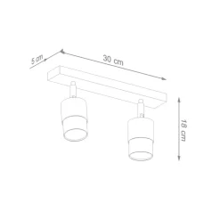 LED Deckenspot Schwarz Gold NERO - 2 x GU10 Fassung - exkl. LED's