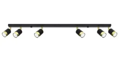 LED Deckenspot Schwarz Gold NERO - 6 x GU10 Fassung - exkl. LED's