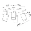 LED Deckenspot Schwarz MERIDA - 4 x GU10 Fassung - exkl. LED's