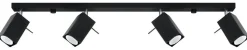 LED Deckenspot Schwarz MERIDA - 4 x GU10 Fassung - exkl. LED's
