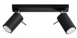 LED Deckenspot Schwarz RING - 2 x GU10 Fassung - exkl. LED's