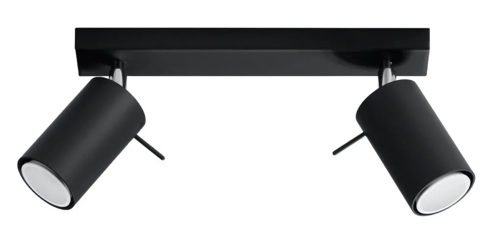 LED Deckenspot Schwarz RING - 2 x GU10 Fassung - exkl. LED's