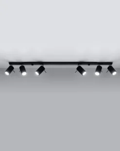 LED Deckenspot Schwarz RING - 6 x GU10 Fassung - exkl. LED's