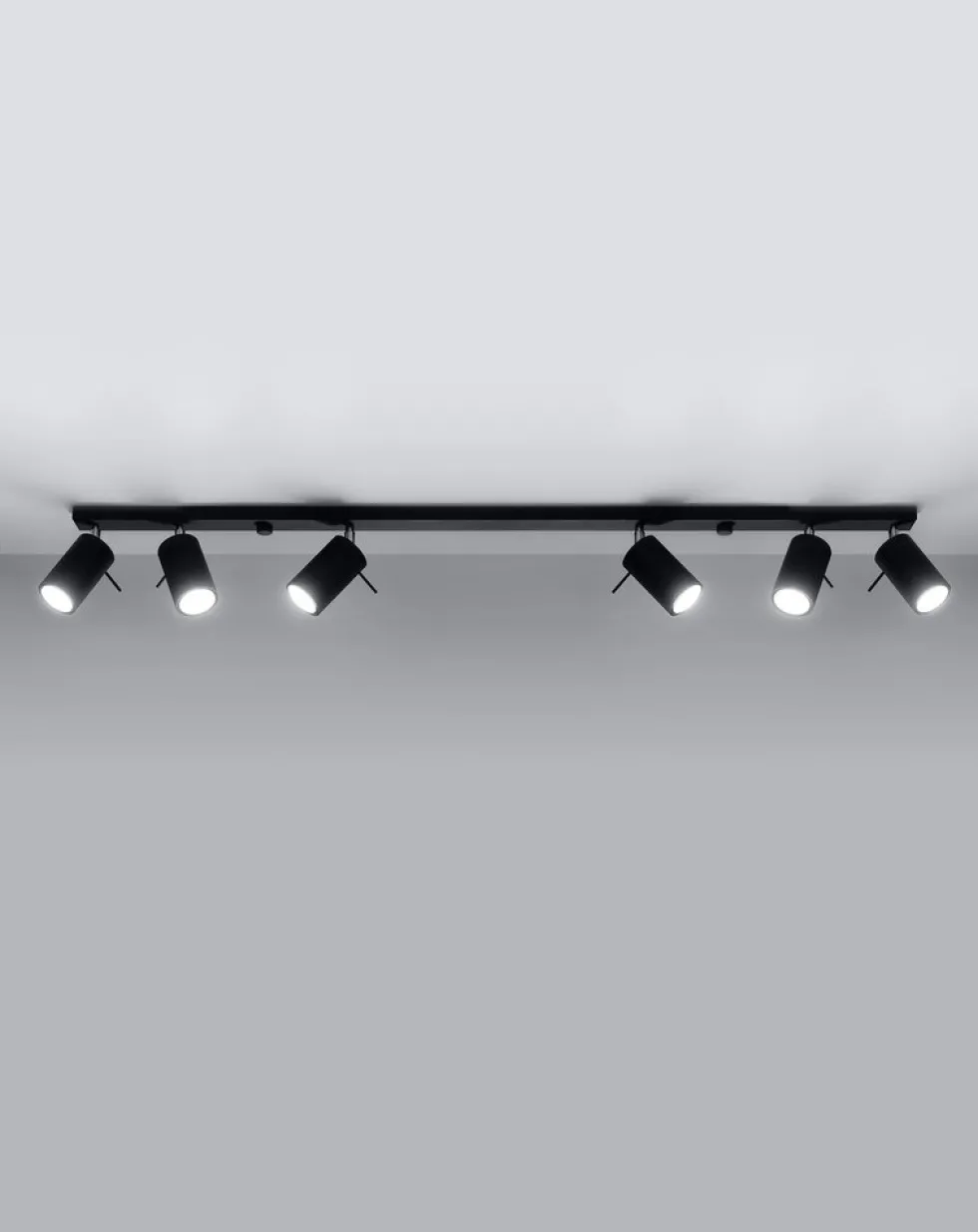 LED Deckenspot Schwarz RING - 6 x GU10 Fassung - exkl. LED's