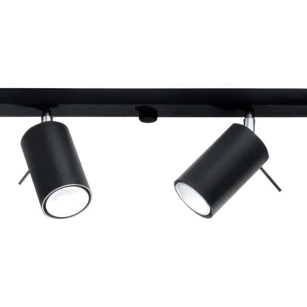 LED Deckenspot Schwarz RING - 6 x GU10 Fassung - exkl. LED's