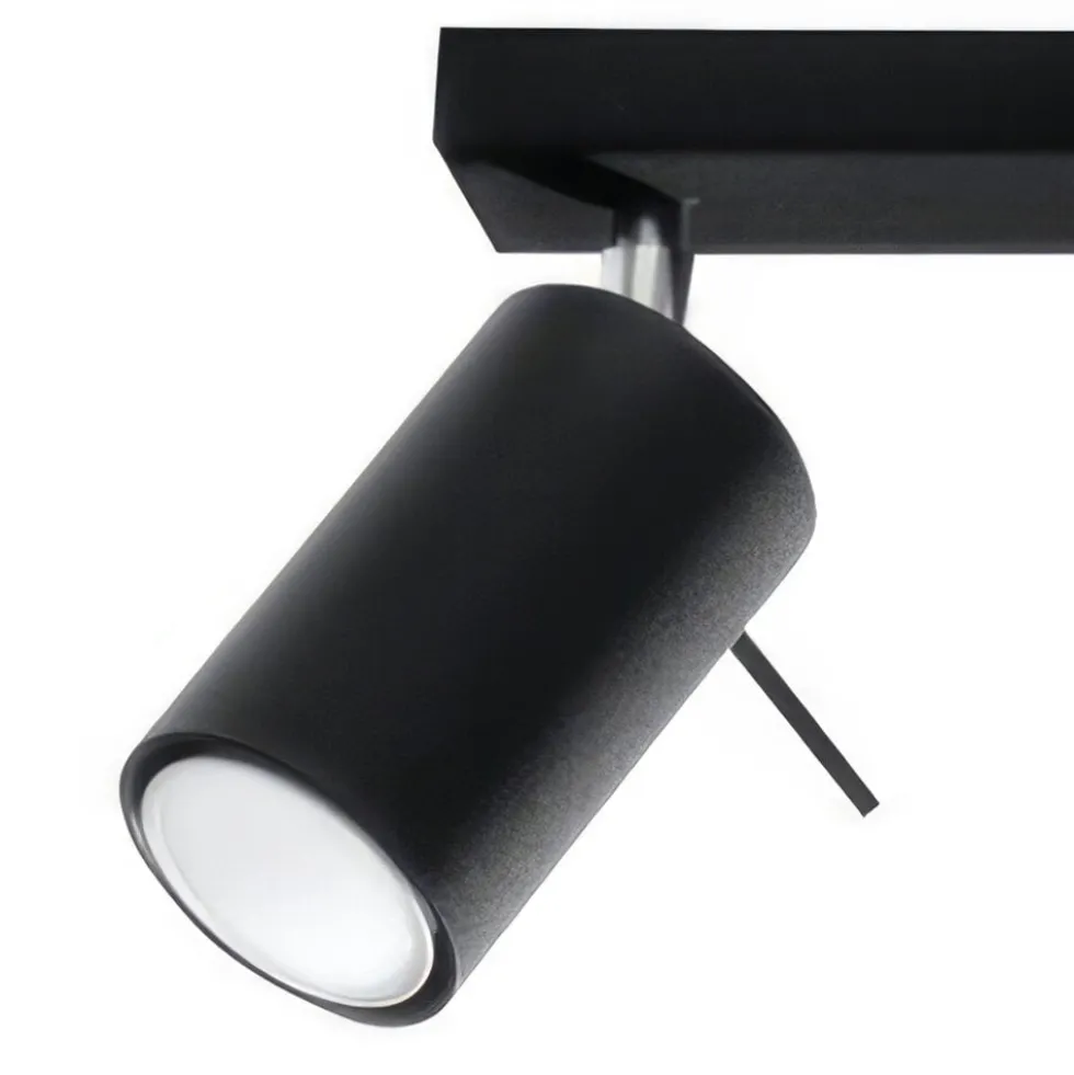 LED Deckenspot Schwarz RING - 6 x GU10 Fassung - exkl. LED's