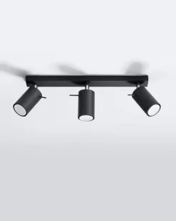 LED Deckenspot Schwarz RING - 3 x GU10 Fassung - exkl. LED's