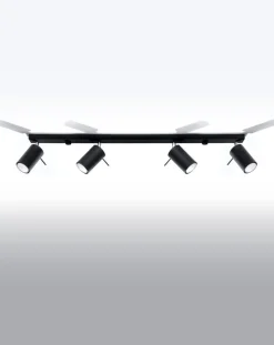 LED Deckenspot Schwarz RING - 4 x GU10 Fassung - exkl. LED's