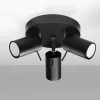 LED Deckenspot Schwarz RING - 3 x GU10 Fassung - exkl. LED's