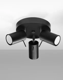 LED Deckenspot Schwarz RING - 3 x GU10 Fassung - exkl. LED's