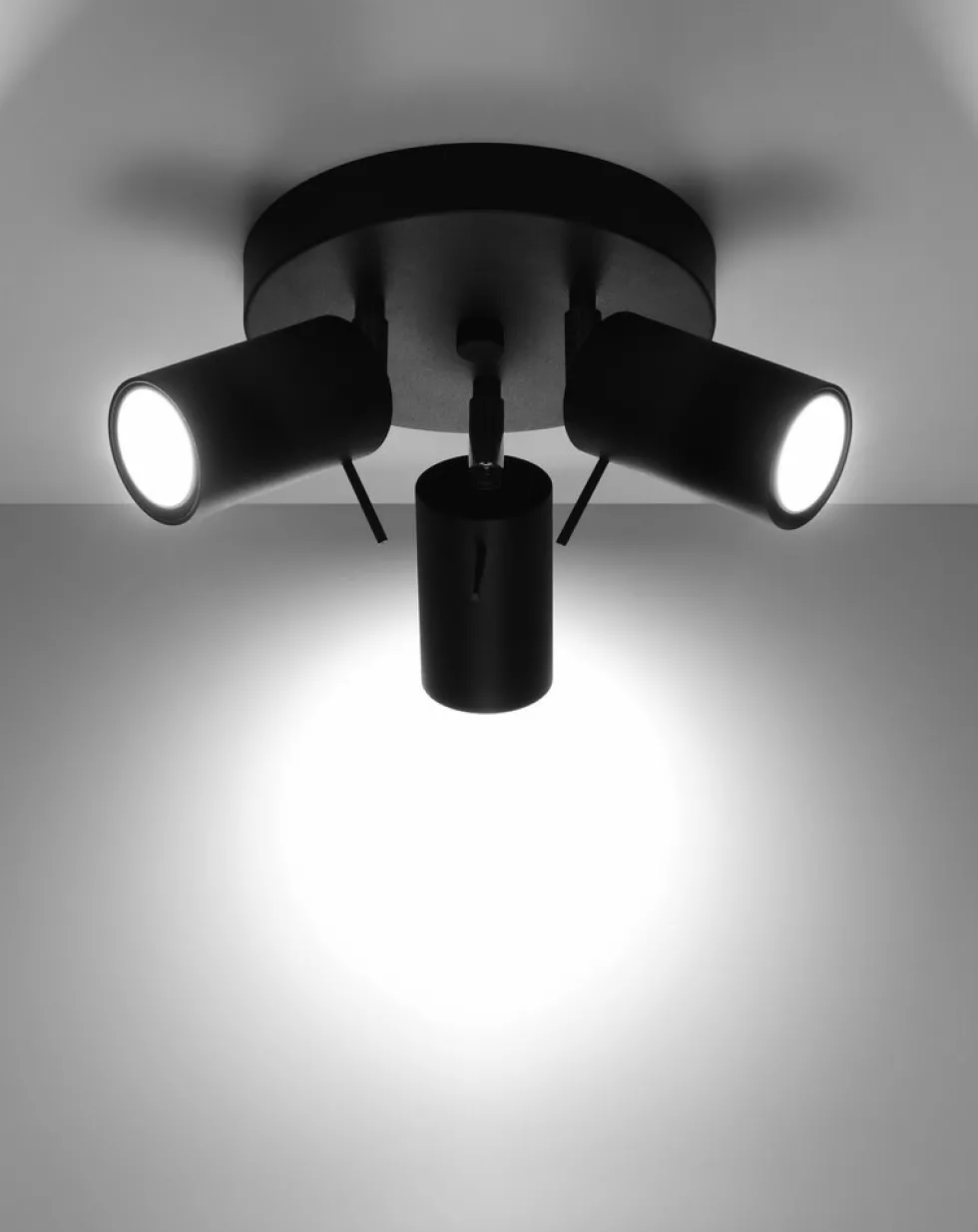 LED Deckenspot Schwarz RING - 3 x GU10 Fassung - exkl. LED's